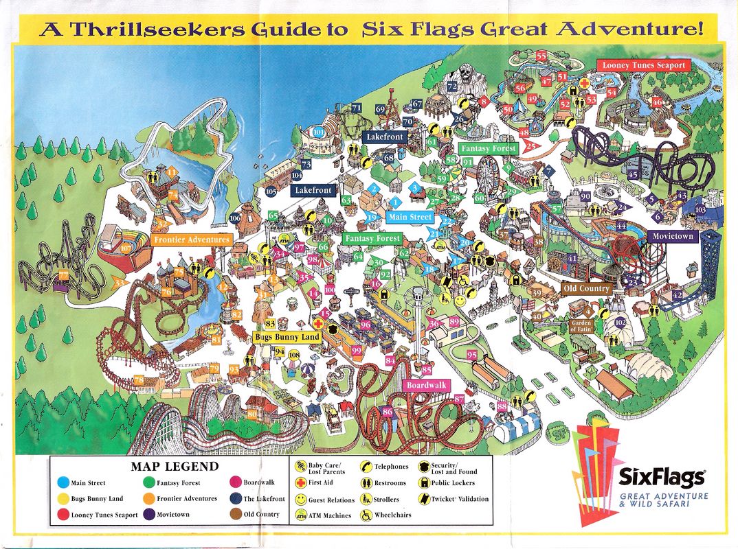 Six Flags Great Adventure Map Crapstravaganza Week 21: Six Flags Great Adventure 1999-2008 - The Dod3