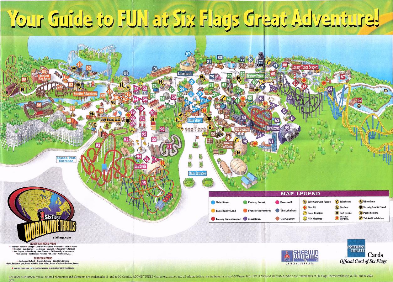 Six Flags Nj Map Crapstravaganza Week 13: Sf Great Adventure 2003 - The Dod3