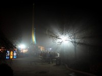 Headstone Hollow's queue in the fog